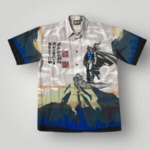Billion Bay Japan Warrior Anime Style Multicolored Shortsleeve Shirt Size M